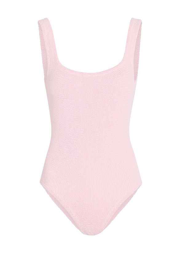 Photo: Hunza G Square-neck Crinkle Swimsuit - Light Pink - One Size