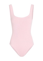 Hunza G Square-neck Crinkle Swimsuit - Light Pink - One Size