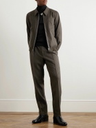 TOM FORD - Mohair, Virgin Wool and Silk-Blend Blouson Jacket - Brown