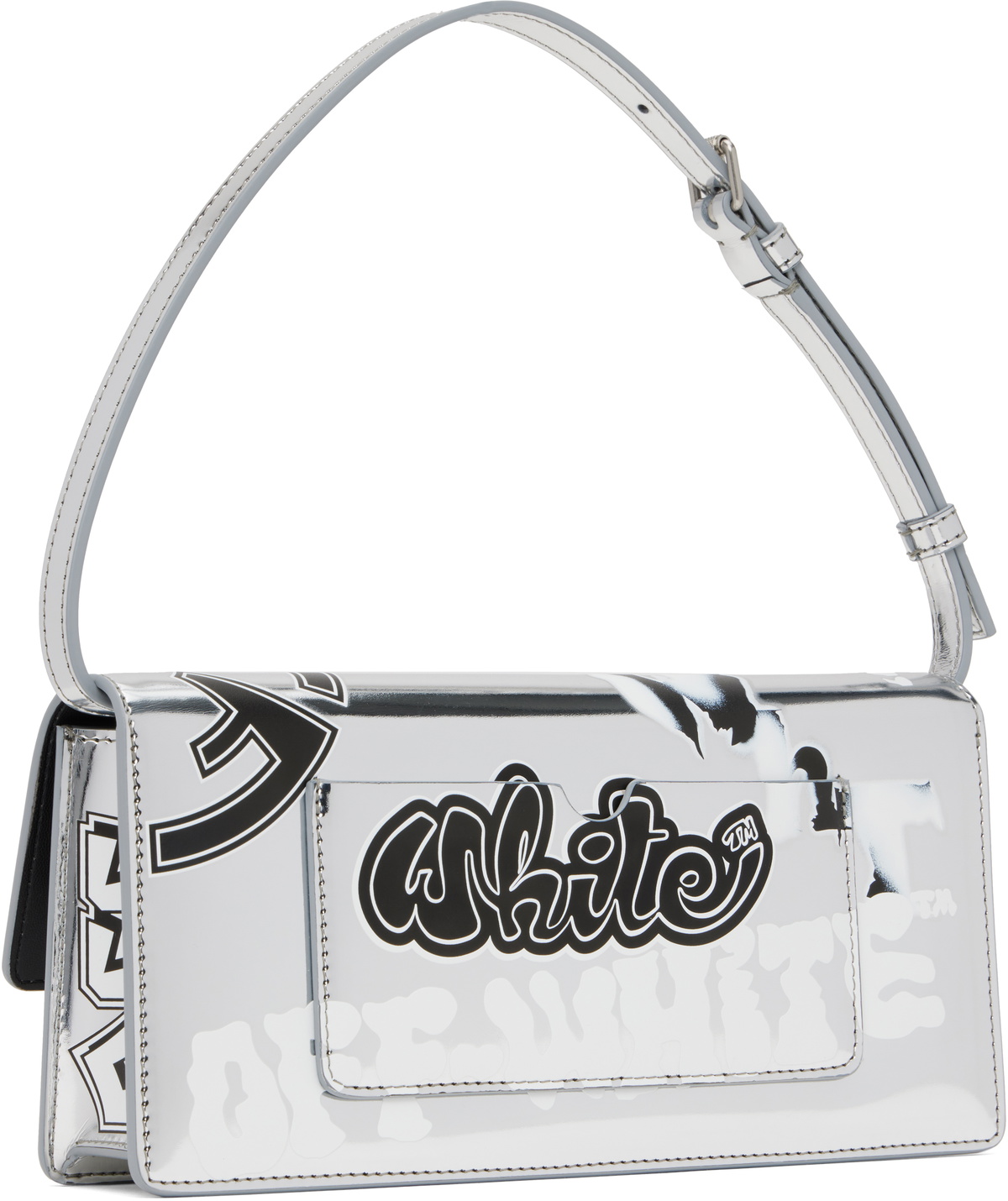 Off-White Silver Jitney 1.0 Shoulder Bag Off-White