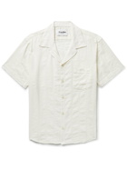 Corridor - Camp-Collar Striped Cotton-Blend Seersucker Shirt - White