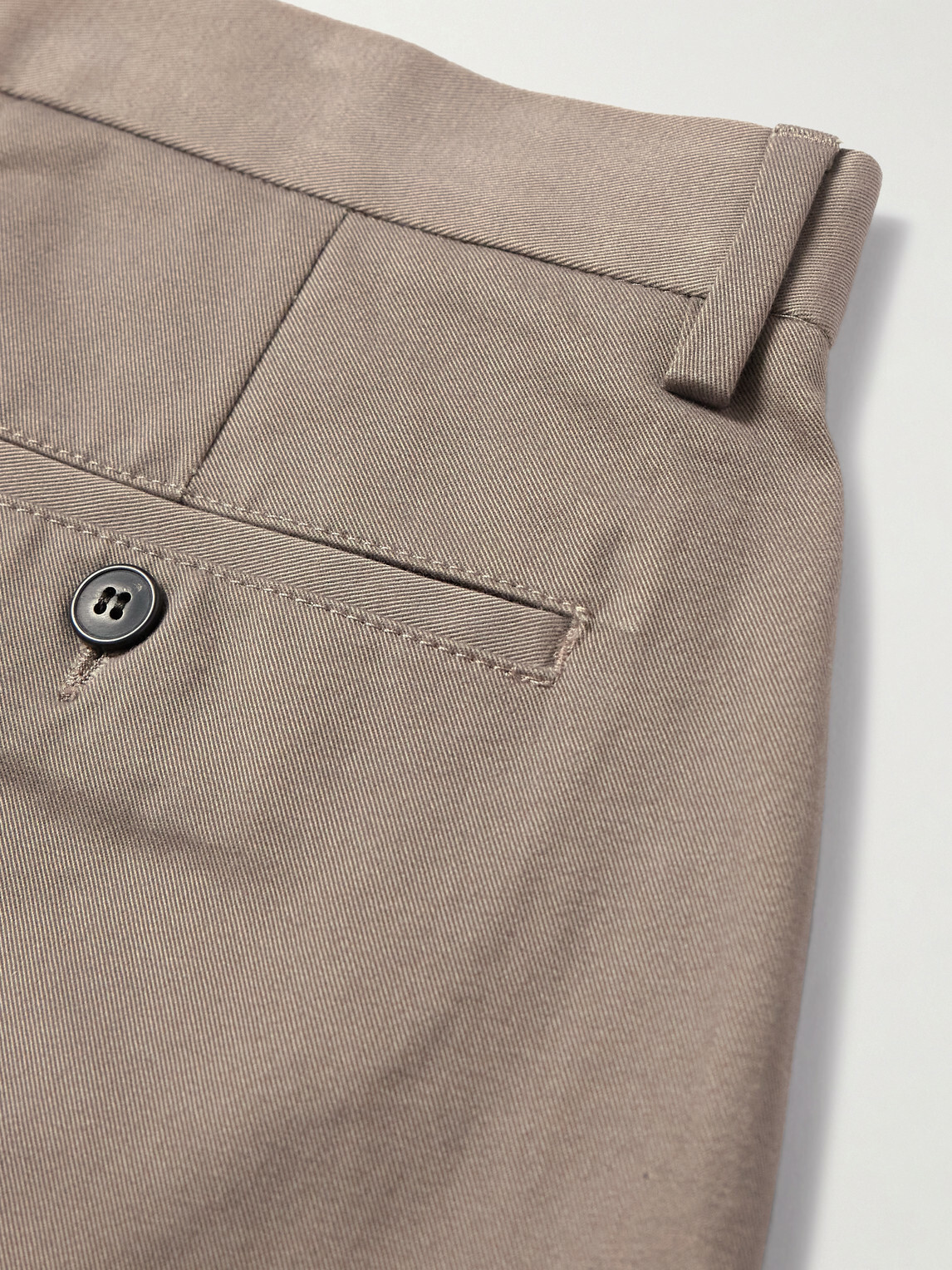 Sunspel - Straight-Leg Cotton-Drill Trousers - Brown
