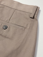 Sunspel - Straight-Leg Cotton-Drill Trousers - Brown