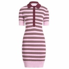 Good American Women's Cable Knit Mini Dress in Collegiate Stripe