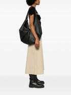 Tsatsas Black Sacar Leather Shoulder Bag