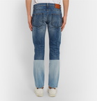 VALENTINO - Slim-Fit Panelled Stretch-Denim Jeans - Blue