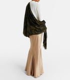 Max Mara Monogram jacquard wool and silk scarf