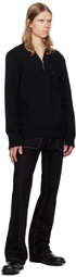 Courrèges Black Zipped Wool Sweater