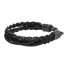 Emanuele Bicocchi Black Braided Bracelet