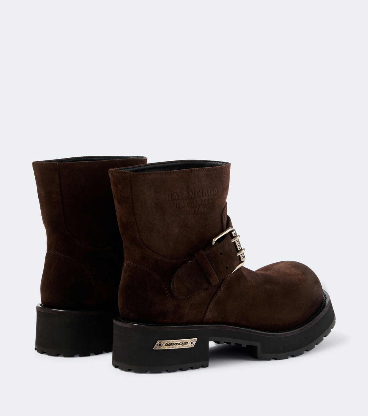 Balenciaga Venom suede biker boots