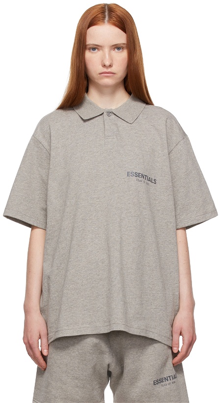 Photo: Fear of God ESSENTIALS SSENSE Exclusive Grey Jersey Polo