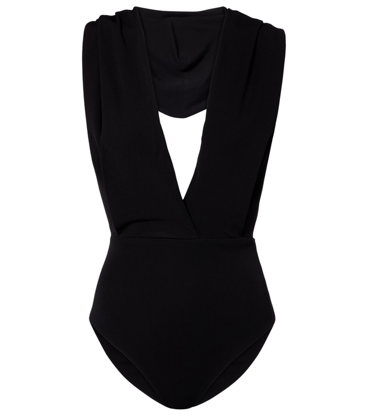 Photo: Balmain Hooded jersey bodysuit
