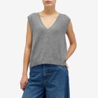 Weekend by Max Mara Women's Knitted Waistcoat Vest in Medium Grey