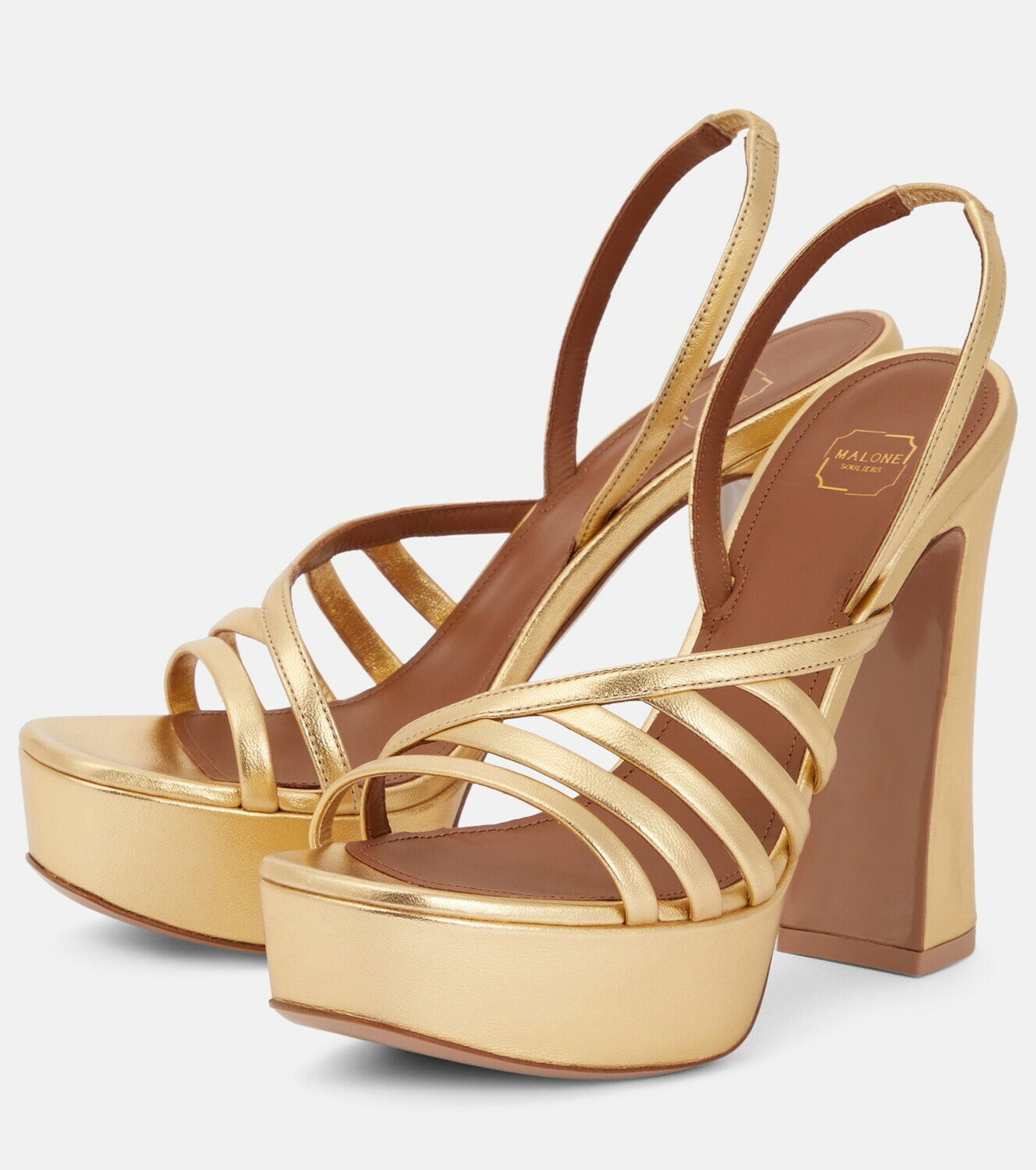 VIP【関税送料無料】希少 MALONE SOULIERS GOLD SANDALS Malone Souliers Tami leather mules Malone Souliers