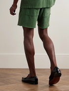 Les Tien - Yacht Straight-Leg Garment-Dyed Cotton-Piqué Drawstring Shorts - Green