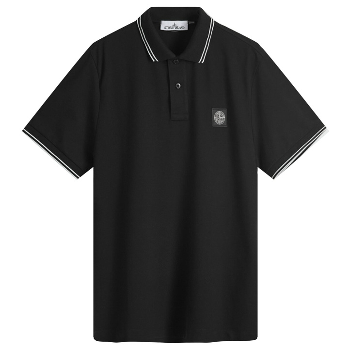 Photo: Stone Island Men's Patch Polo in Black