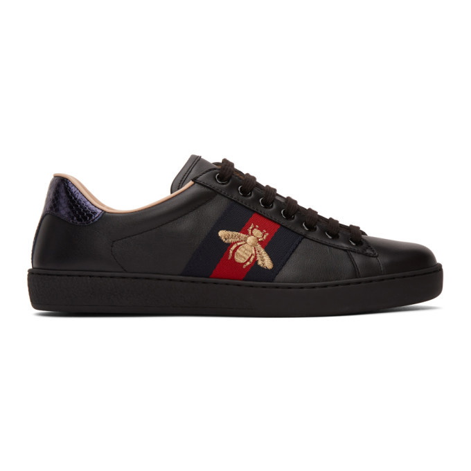 Photo: Gucci Black Bee Ace Sneakers