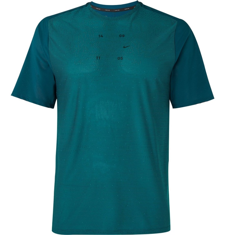 Photo: Nike Running - Reflective Tech Pack Running T-Shirt - Blue