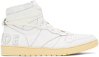 Rhude White Rhecess Hi Sneakers