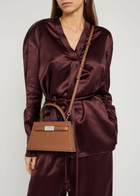 Tory Burch Lee Radziwill Mini Pebbled Leather top Handle bag - Tan - One Size