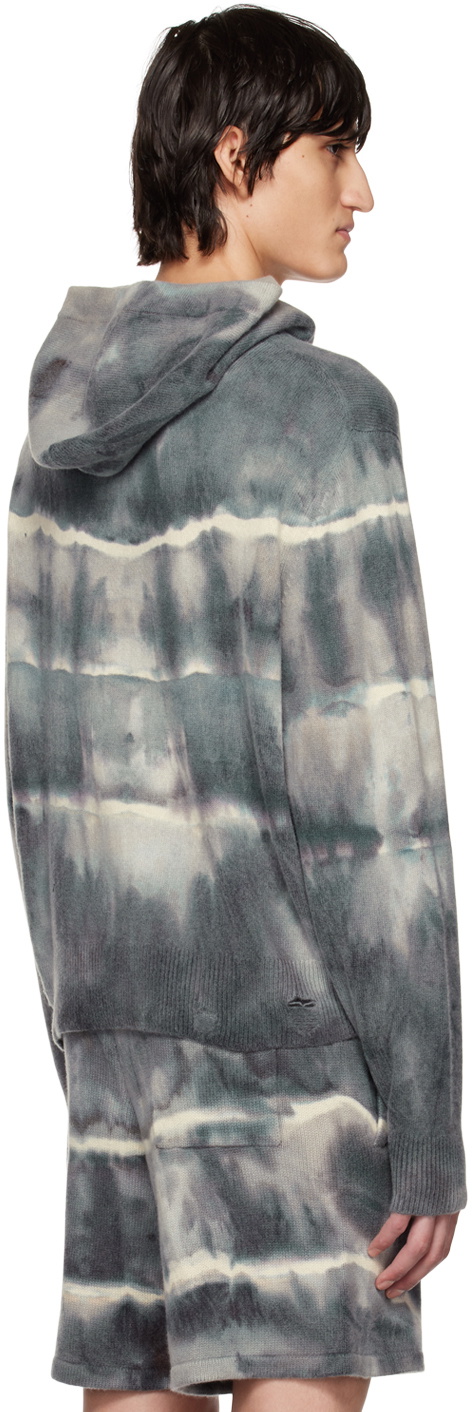 AMIRI Gray Tie-Dye Hoodie