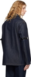 Coperni Navy Raw Hybrid Denim Overshirt