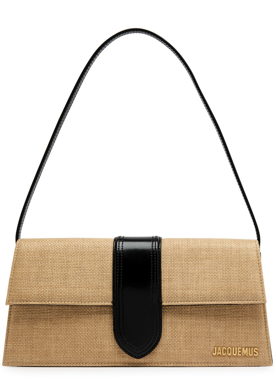 Jacquemus Le Bambino Long Faux Raffia top Handle bag - Black - One