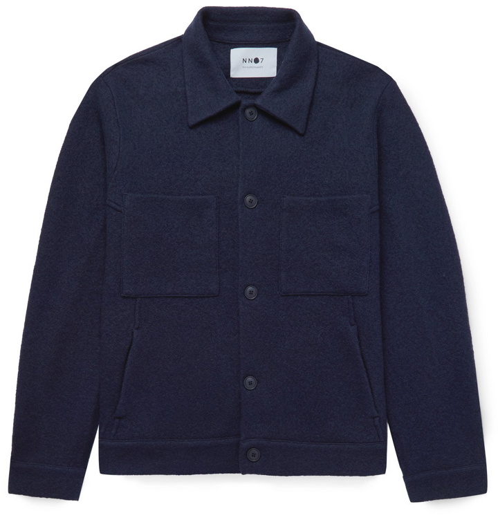 Photo: NN07 - Alvin Boiled-Wool Overshirt - Blue