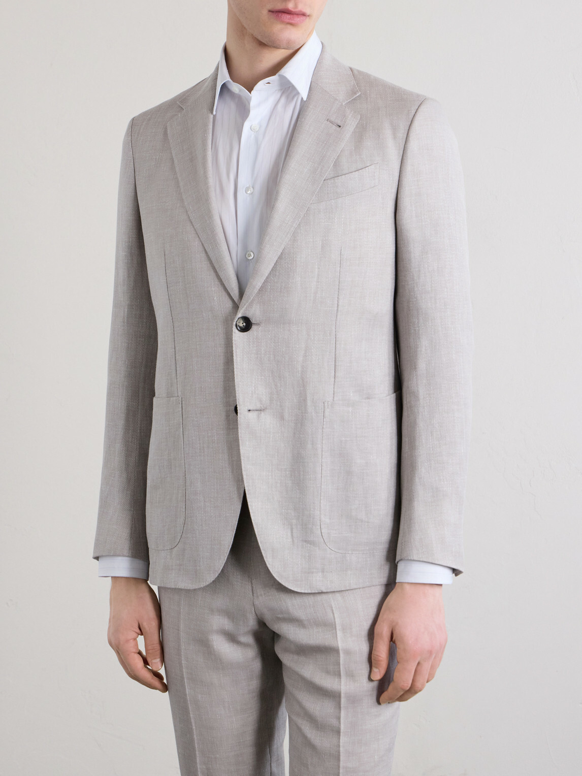 Zegna - Wool, Linen and Silk-Blend Suit Jacket - Gray