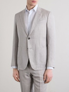 Zegna - Wool, Linen and Silk-Blend Suit Jacket - Gray