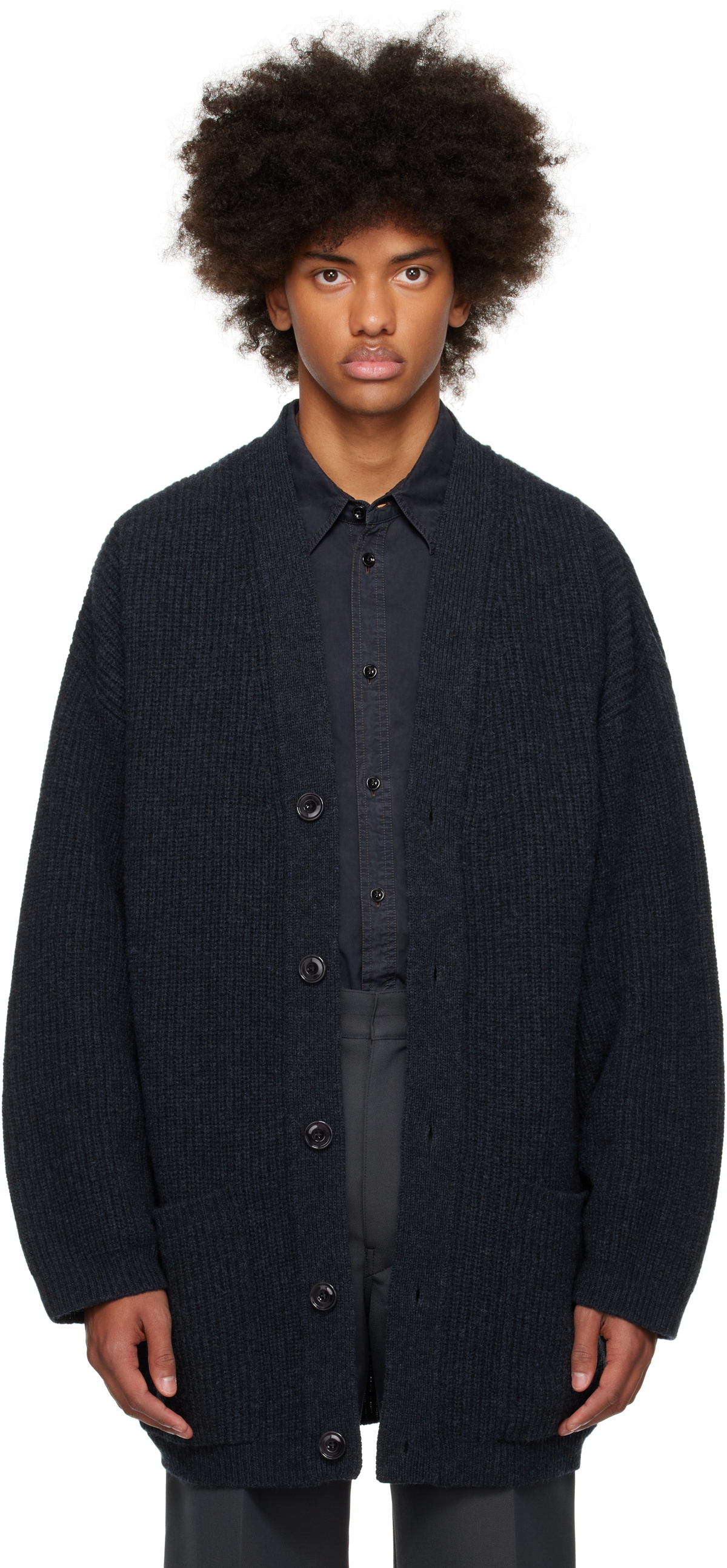 LEMAIRE ルメール FELTED CARDI COAT カーディガン Lemaire Felted Cardi Coat Midnight Navy Melange – Neighbour