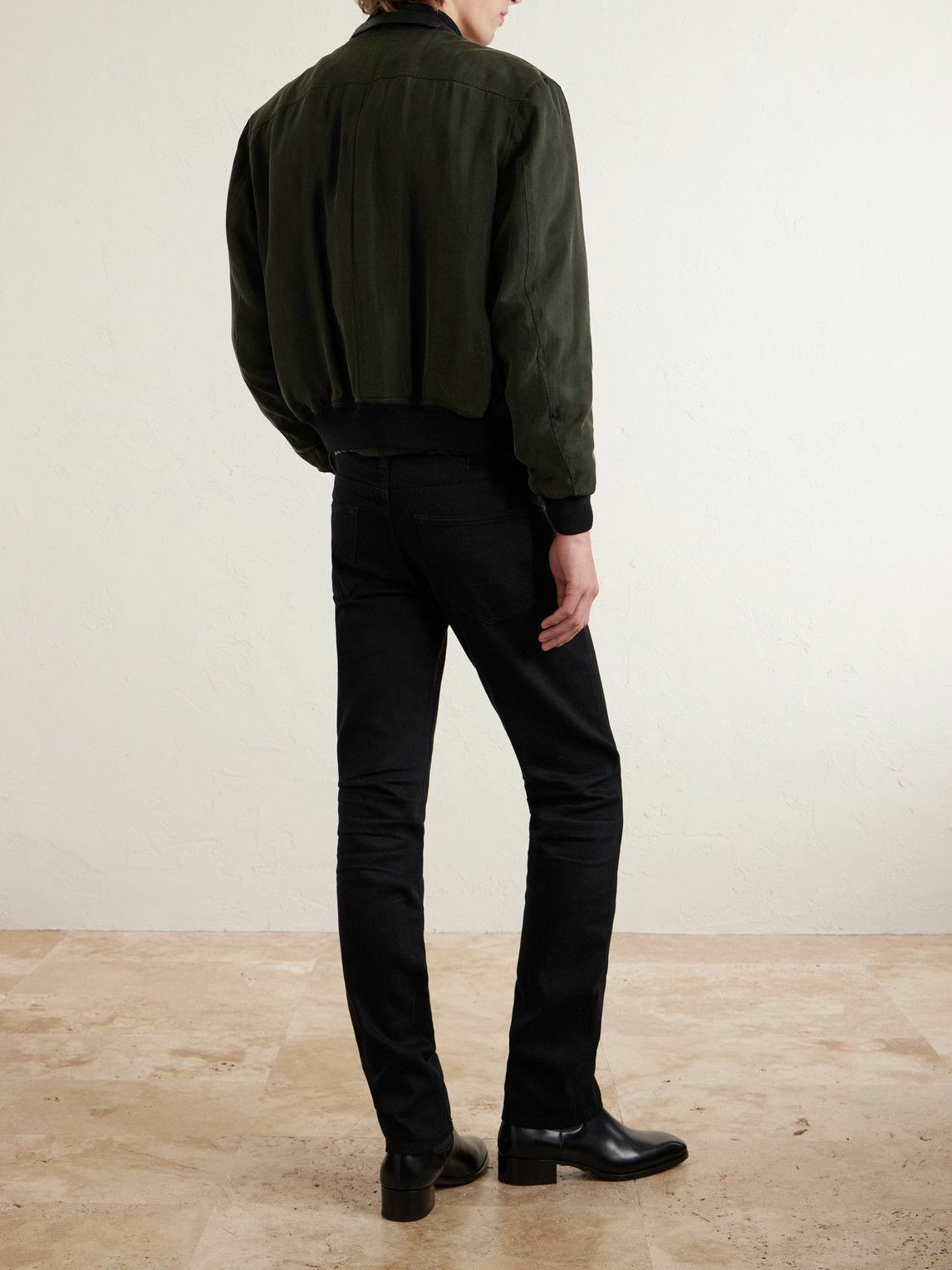 TOM FORD - Gabardine Bomber Jacket - Green