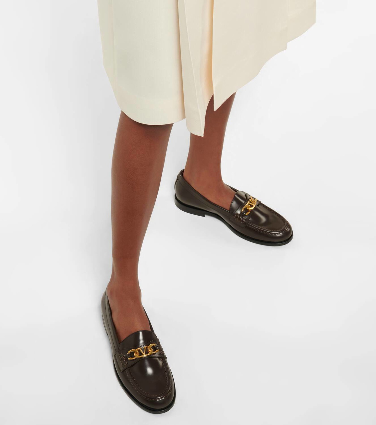 Valentino Garavani VLogo Chain Loafers in Black/Gold Size 42 NEW +DustBag $1,150 main image 0