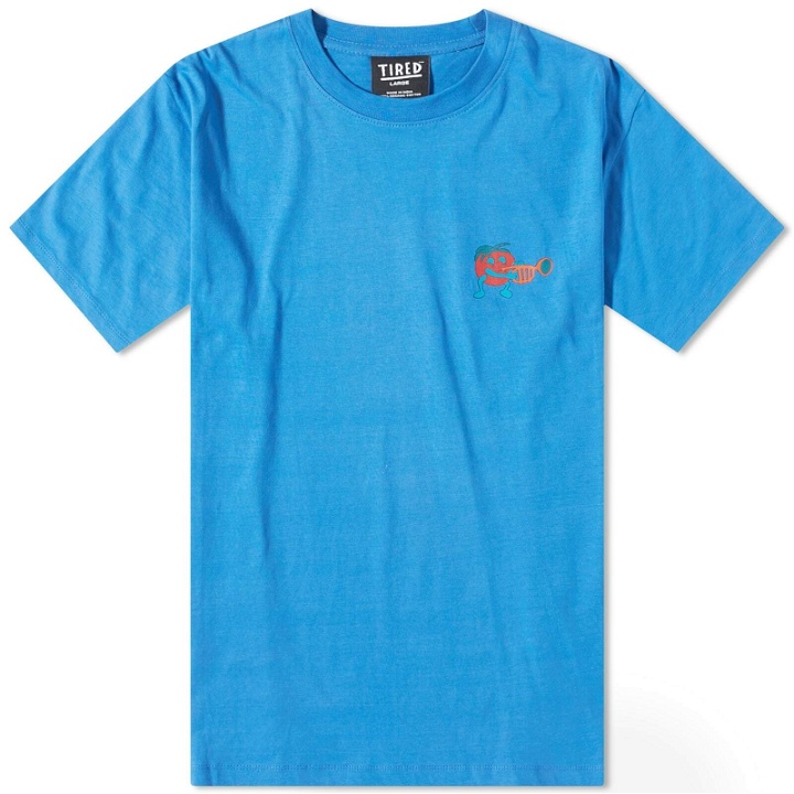 Photo: Tired Skateboards Men's Music T-Shirt in Royal Blue