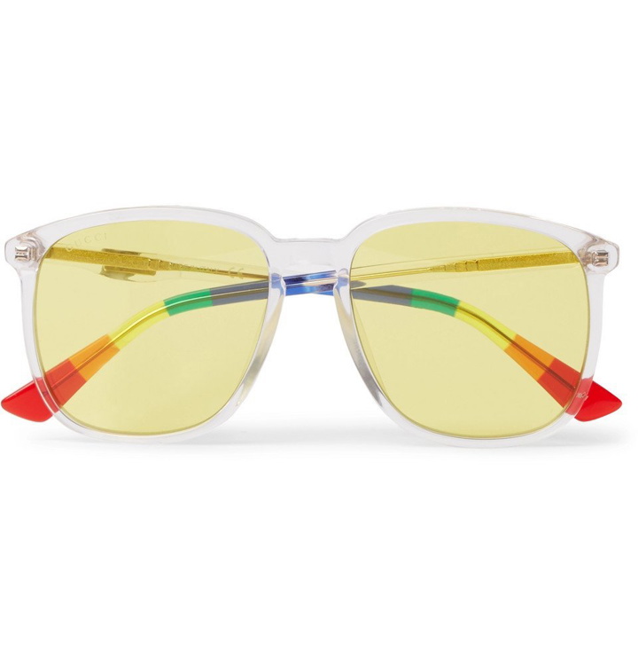 Photo: Gucci - Square-Frame Acetate Sunglasses - White