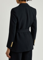 Veronica Beard Ryanne Belted Twill Dickey Jacket Navy