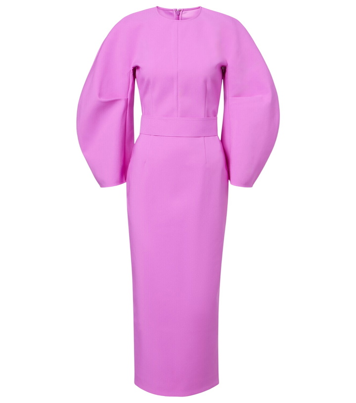 knee length dresses for ladies The Lora Midi Dress in Bright Green main image 0