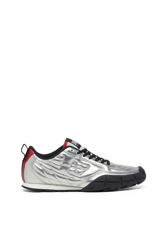 Photo: Diesel S-Pagodha-Quilted metallic sneakers - Sneakers Womens in Silver