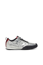 Diesel S-Pagodha-Quilted metallic sneakers - Sneakers Womens in Silver