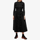 Cecilie Bahnsen Women's Samara Nimbus Matelasse Midi Dress in Black
