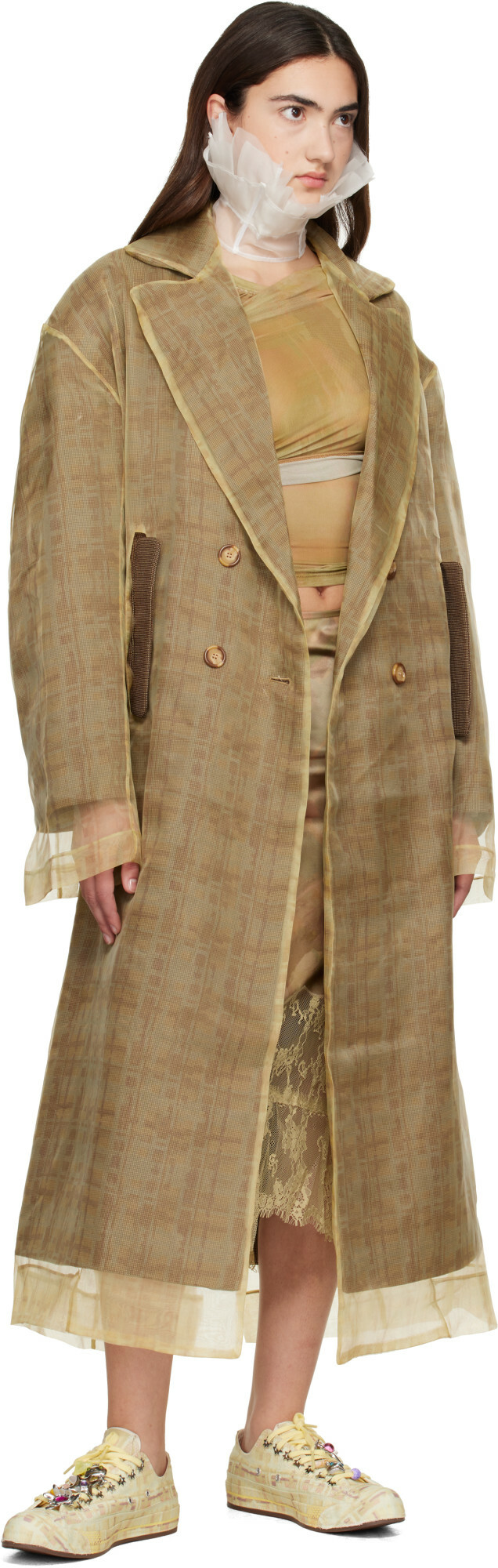 Collina Strada Green & Brown Pawpaw Coat
