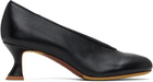 Moschino Black Duck Leather Heels