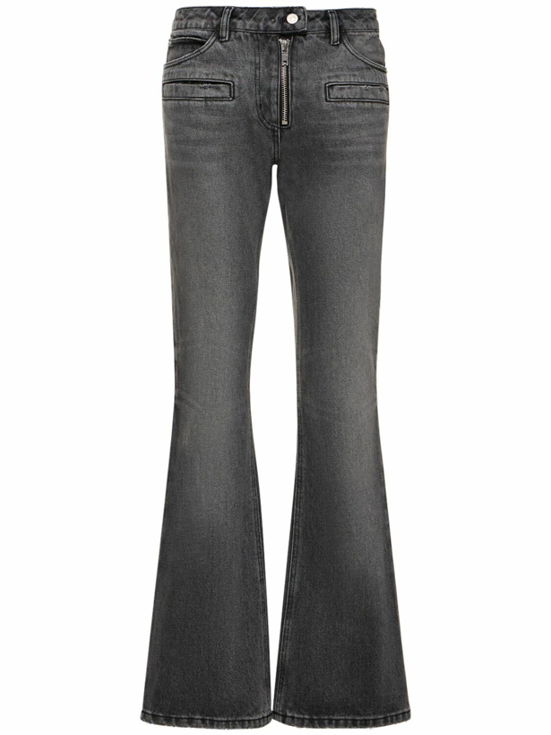 Photo: COURREGES - Zipped Denim Bootcut Jeans