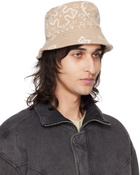 Rhude Beige Knit Bucket Hat