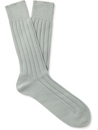 TOM FORD - Ribbed Cashmere Socks - Blue