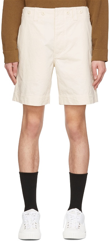 Photo: MHL by Margaret Howell Off-White Cotton Shorts