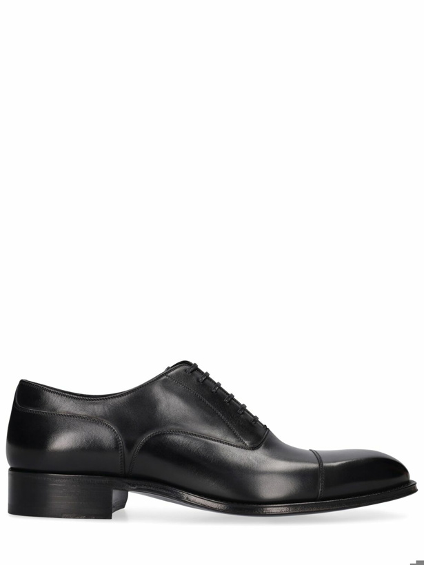 Photo: TOM FORD - Claydon Burnished Leather Lace-up Shoes