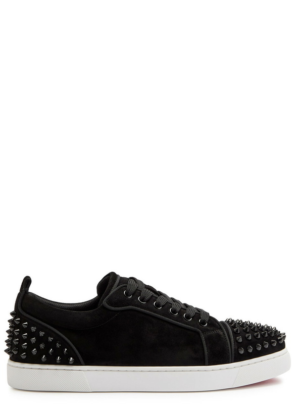 Photo: Christian Louboutin Louise Junior Spikes Suede Sneakers Black