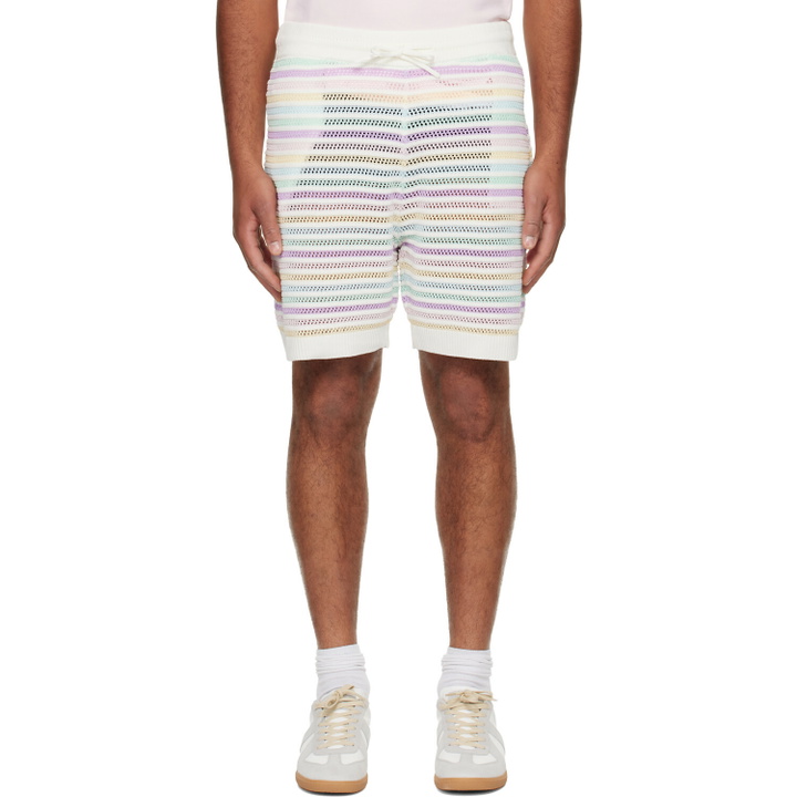 Photo: Casablanca Multicolor Crochet Shorts