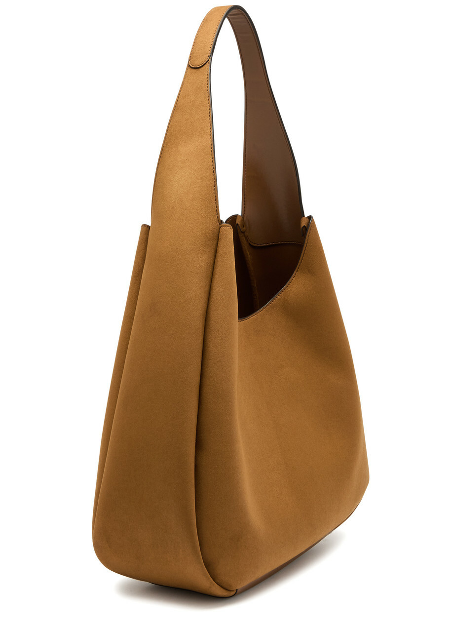 【Stella McCartney】 Logo faux suede shoulder bag Logo faux suede shoulder bag in green - Stella Mc Cartney